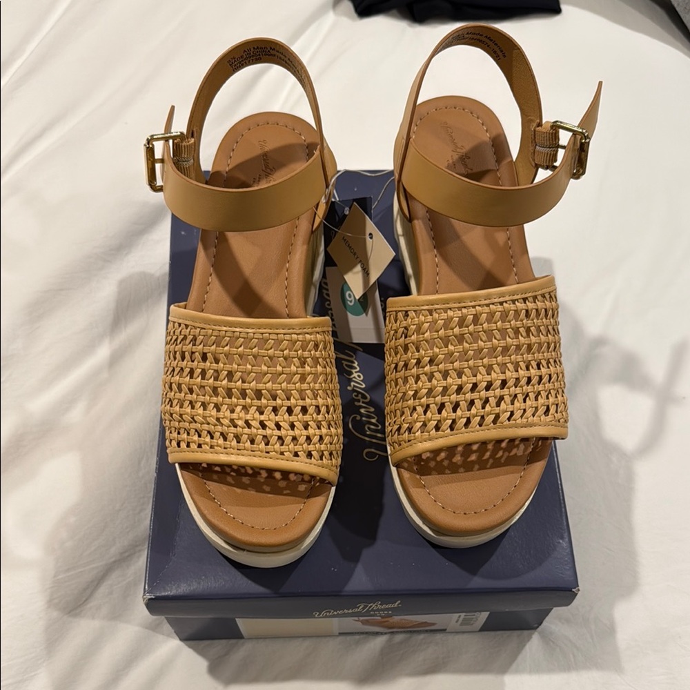 NWT - Woven Wedge Sandals